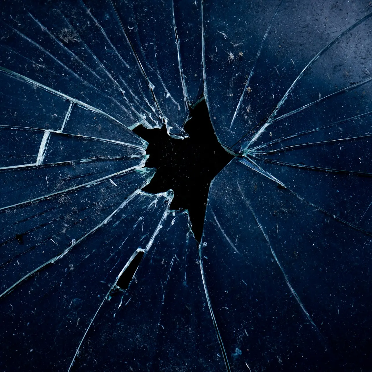 a black bug on a blue surface