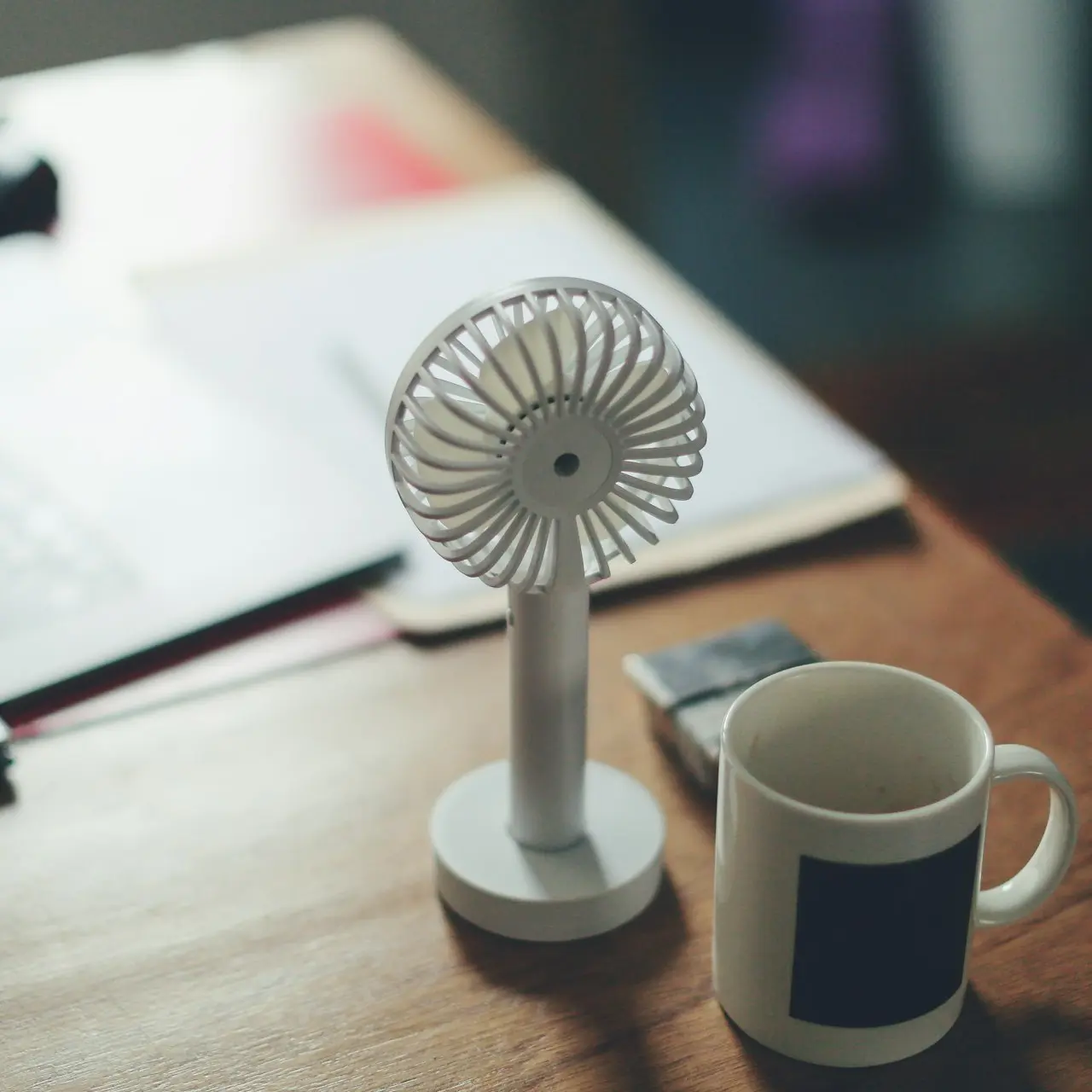 photo of white mug on table